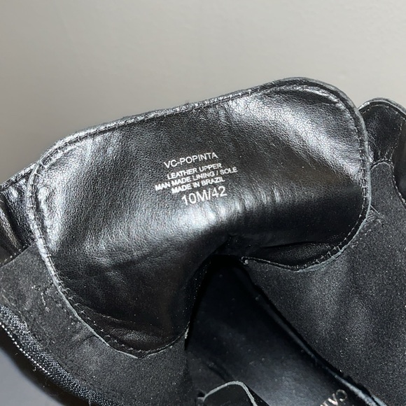 Women size 10M Black Silver Chain Laced boot - Picture 5 of 5